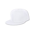 thumbnail image 1 of Plain Fitted Flat Bill Hat, Solid and Neon Colors Available, White 7, 1 of 1