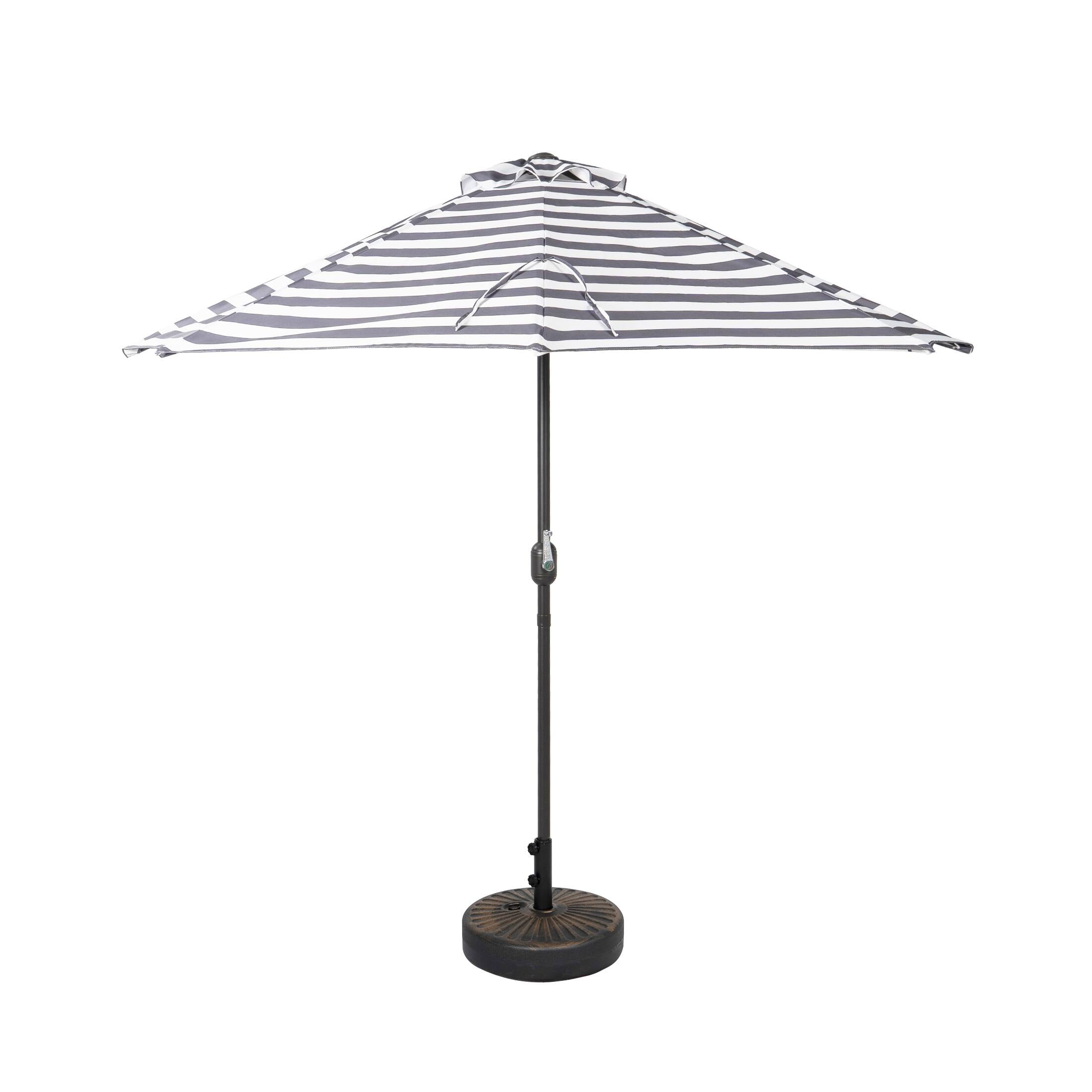 Andrea 9-Ft. Half Umbrella with Bronze Finish Fillable Base Lime
