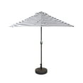 thumbnail image 4 of Andrea 9-Ft. Half Umbrella with Bronze Finish Fillable Base Black Stripe, 4 of 5
