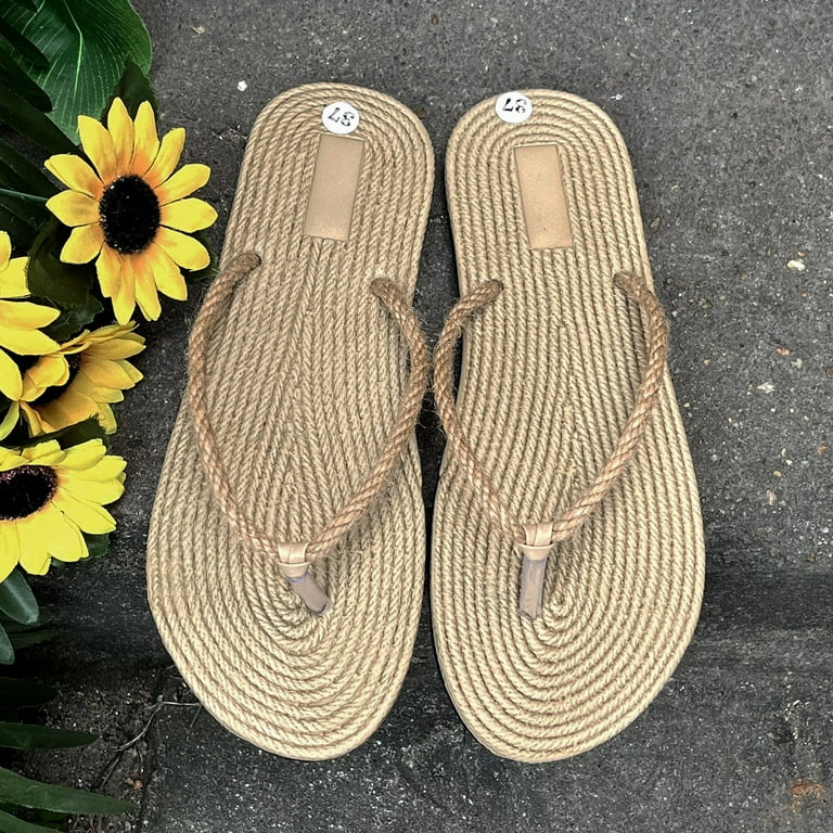 Straw thongs hot sale