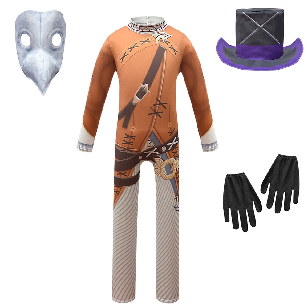 Plague Doctor Costume Kids Halloween Costume for Boys Black Plague
