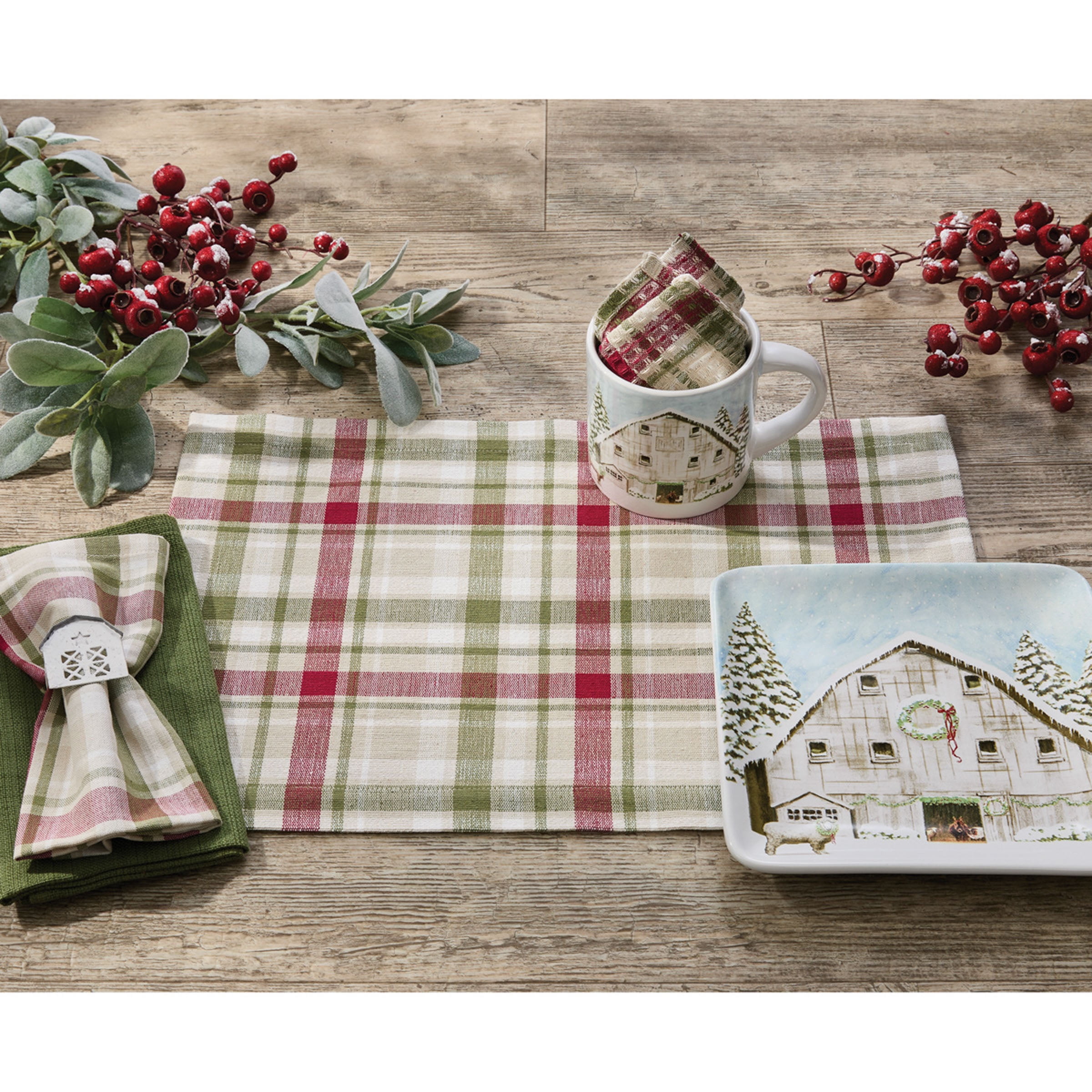 Park Designs Christmas Barn Placemat Set of 4