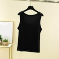 thumbnail image 4 of Penkiiy Women's Built-In Bra Tank Top - Summer Seamless Camisole , Ultra-Comfy & No-Chafe Design 2XL Black, 4 of 9