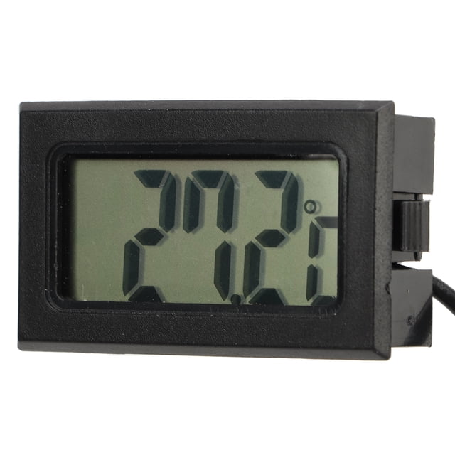 , Accurate Black Embedded Waterproof Probe Small Digital Temperature Meter For Fish