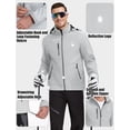 thumbnail image 5 of Men’s Softshell Jacket with Removable Hood, Fleece Lined and Water Repellent Light Gray M, 5 of 7