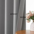thumbnail image 4 of MKHILL Vela Grey Short Blackout Curtains 36 Inch 2 Panels Set, Room Darkening Rod Pocket Thermal Insulated Small Curtains for Kitchen Bathroom Cafe Small Window, Each 30"W x 36"L, Grey, 4 of 10