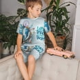 thumbnail image 4 of Balery Let's go Travel Around the World Conjunto de Pijama Infantil de Manga Corta con Estampado – Ropa de Dormir de Algodón Suave-XX-Large, 4 of 6