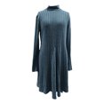 thumbnail image 5 of TrendOFT Sweater Dress for Women Long High Neck Ribbed Knit Oversized Pullover Winter Short Dress Blue L, 5 of 8