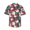 thumbnail image 3 of Haiem Beautiful Flower Printed Hawaiian Shirt for Men - Men’s Casual Beach Summer Shirts - Stretch Fabric with Modern Fit-XX-Large, 3 of 9