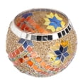 thumbnail image 1 of Portavelas de vidrio Candelabro de vidrio mosaico Candelabro de vidrio mosaico hecho a mano Candelabro Características de vanguardia Jadeshay  A, 1 of 8