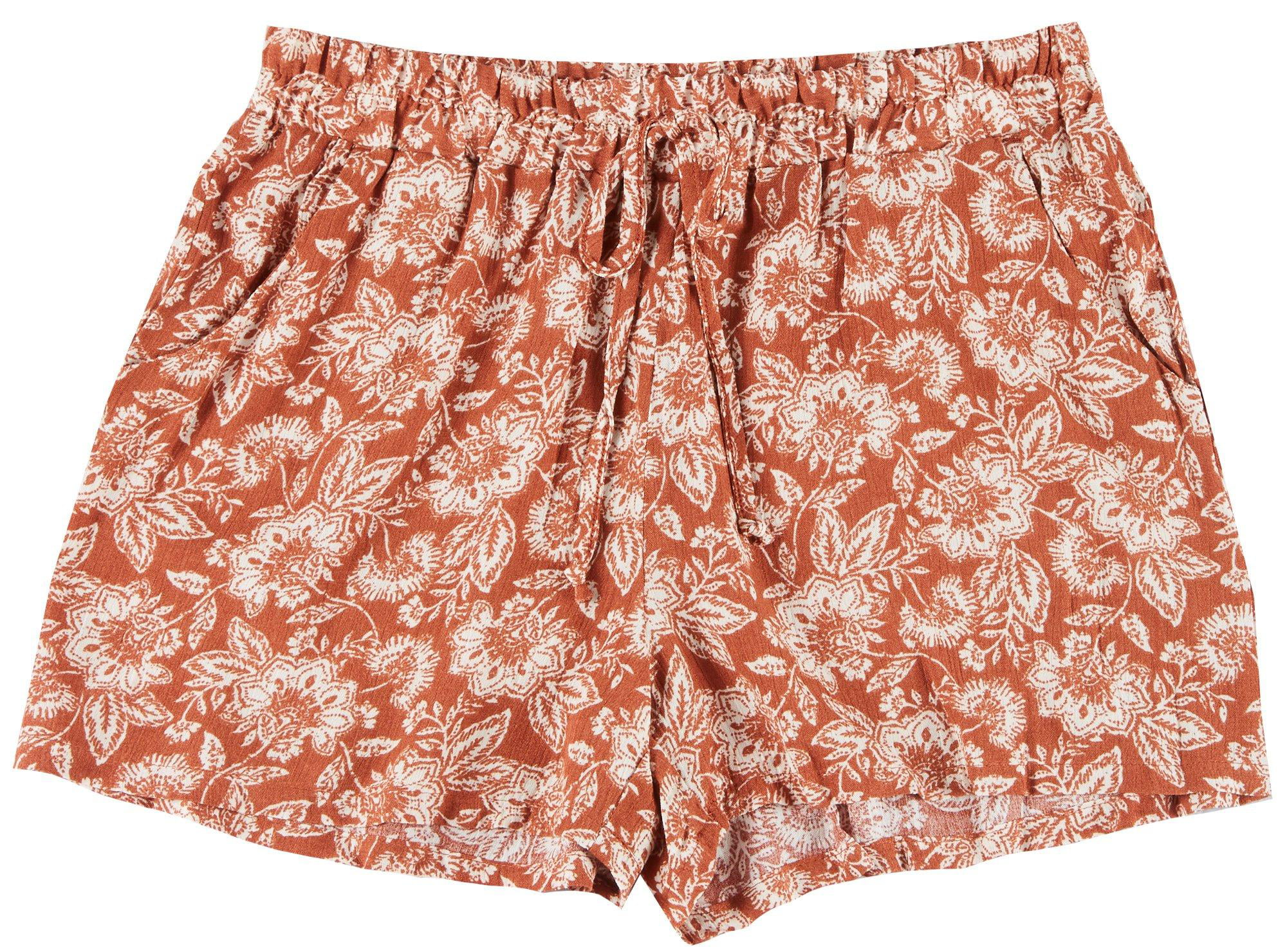 BeBop - Be Bop Juniors Super Soft Flowery Shorts - Walmart.com ...