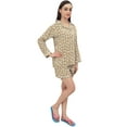 thumbnail image 5 of Bimba Olive Green Women Sleepwear Bird Print Shirt & Shorts 2 Pcs Nightwear - 4, 5 of 9