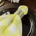 thumbnail image 4 of Balsa Circle 5 Pieces 15" x 15" Yellow White Gingham Checkered Table Napkins, 4 of 8