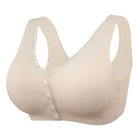 

Womens Lingerie Plus Size Everyday Yoga Sport Breathable Lace Trim Bra Underwear Women