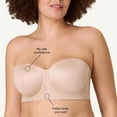 thumbnail image 4 of Sostén Sin Tirantes Playtex 4801 Almendra con Tirantes Convertibles, 4 of 7