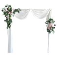 thumbnail image 2 of 2x de Flores Artificiales para Boda, Tela Blanca para Drapeado, de Flores de Cenador para Ventana, Telón de Fondo, Adornos de Decoració Macarena Guirnalda de arco de boda, 2 of 8