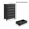 thumbnail image 4 of Tcbosik 5 Drawer Dresser for Bedroom, Modern Chest of Drawer for Living Room, Hallway, Entryway, Black, 4 of 10