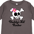 thumbnail image 4 of Inktastic Daddy's Little Rocker Skull Girls Long Sleeve Toddler T-Shirt, 4 of 5