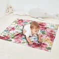thumbnail image 2 of Pioneer Flower Floral Print Pattern Blanket,Comfortable Soft Lamb Wool Throw Blanket,All Season,Warm Lightweight Blankets for Sofa Bed Couch Living Room Chair,30"x40", 2 of 4