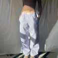 thumbnail image 3 of Striped Print Long Pant Elastic Waist Drawstring Wide Leg Pants Fashion Casual Cotton, 3 of 6