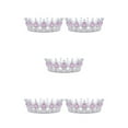 thumbnail image 3 of mmirethe Exquisite Craft And Delicate Pattern Rhinestone For Wedding Or Bridal Electroplated Tiaras Silver + pink 5Set, 3 of 6
