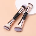 thumbnail image 2 of Double headed Makeup Brush Professional Slanted Flat Top Synthetic Kabuki Loose Powder Blush Eyeshadow Contour Concealer Blending Cosmetic Brush, 2 of 8