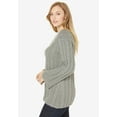 thumbnail image 3 of Jessica London Women's Plus Size Cable Sweater Tunic, 3 of 4