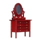 thumbnail image 5 of Tocador en miniatura de madera de alta simulación, mesa de baño para casa de muñecas a escala 1:12 con espejo, Color Annatto, 5 of 9
