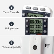 eTone Multi-function 3 Channel Timer Counter Darkroom Developing Countdown Digital Kitchen Cutdown Classroom Timer