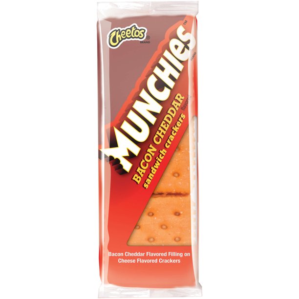 Munchies Cheetos Bacon Cheddar Sandwich Crackers, 1.38 Oz., 8 Count