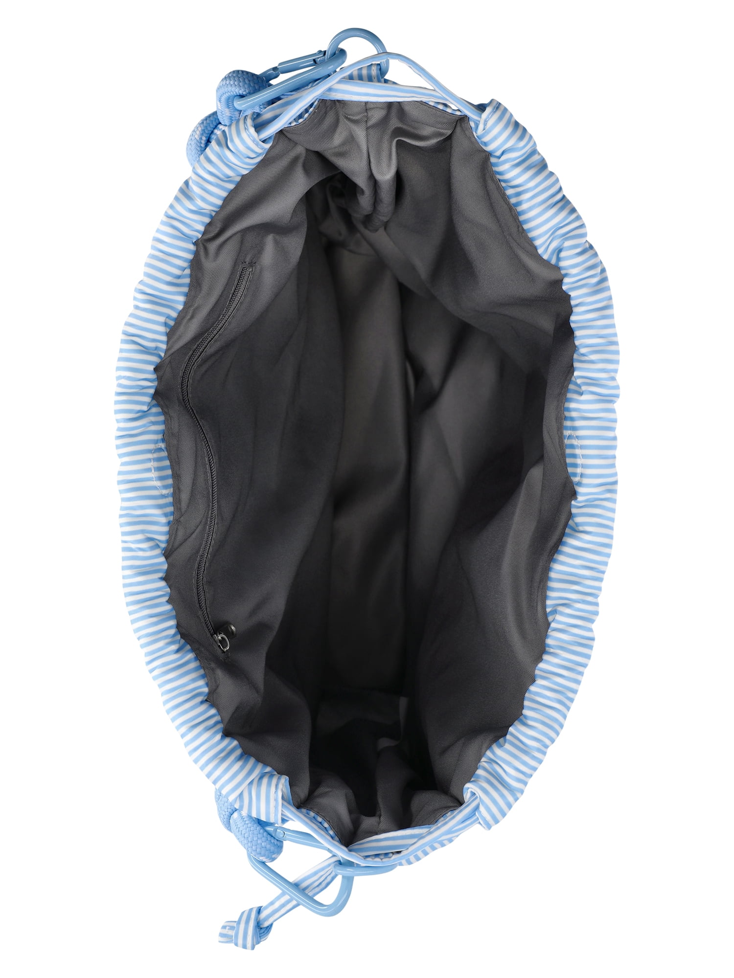 No Boundaries Women's Bungee Drawstring Bag, Blue Sky Stripe