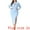 Blue, variant on Unique Bargains Women's Plus Size Bodycon Dress Knee Slim Cut Out Dresses 2X Blue