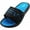 Black-Blue, variant on Norty Boy's Summer Slide Strap Shower Sandals Slip On Comfort Casual Shoes