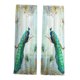 thumbnail image 1 of Cortinas de pavo real de 2 paneles con bolsillo para varilla, tratamiento de ventana para sala de estar 107cmx213cm, 1 of 9