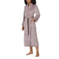 thumbnail image 2 of Carole Hochman Women's Silky Soft Shawl Collar Wrap Style Plush Robe (Purple, S), 2 of 9
