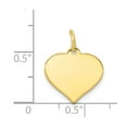thumbnail image 2 of 10k Yellow Gold Polished Love Heart Disc Charm 18x14mm Wide Pendant Necklace for Women - .6 Grams, 2 of 2
