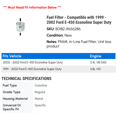 thumbnail image 2 of Fuel Filter - Compatible with 1999 - 2002 Ford E-450 Econoline Super Duty 2000 2001, 2 of 2