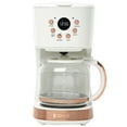 thumbnail image 1 of Open Box Haden Coffee Machine 12Cup Programmable Drip Coffee Maker Ivory/Copper, 1 of 9