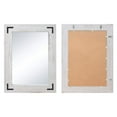 thumbnail image 2 of YOSHOOT Rustic Wooden Framed Wall Mirror,Decorative Wood Wall Mirror for Living Room or Bathroom Vanity,Rectangle Hanging Mirror Home Wall Decor White Grey 32*24, 2 of 4