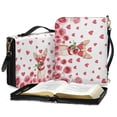 thumbnail image 4 of ZUXONGSY Valentine's Day Chihuahua Dog Rose Heart Print Pu Leather Bible Cover for Men Women Large Bible Carrier with Shoulder Strap Stylish Christian Tote Bag for Religious, -2XL, 4 of 7