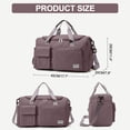 thumbnail image 4 of DAKIMOE Travel Duffle Bag for Women Men Weekender Overnight Bags Carry on Gym Bag with Wet Pocket/Adjustable Strap/Shoe Compartment, Foldable Waterproof Duffel Tote for Plane Sports Dance, Lotus Pink, 4 of 10