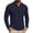 Dark Blue, variant on Knit Golf Polo Shirts for Men Performance with Pocket Long Sleeve Shirts Pullover Casual Solid Color Collared Classic Fit Mens Shirts