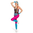 thumbnail image 5 of Conjunto de 6 leggings para adultos de los años 80 y 90, disfraz retro para Halloween, ropa deportiva, diadema, trajes para mujer, traje de carnaval, 5 of 5