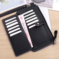 thumbnail image 4 of Multiple Womens Long Wallet, PU Leather Holder, Purse, Large Black, 4 of 6