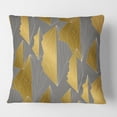 thumbnail image 2 of Designart Golden Polygon Pattern' Mid-Century Modern Throw Pillow - 18x18, 2 of 2