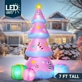 thumbnail image 2 of Árbol de Navidad inflable Joiedomi de 213 cm, rosa, con luces LED, 2 of 8