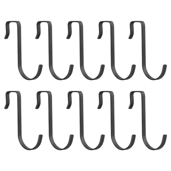 Uxcell 15 Paquete Gancho en forma de J, Ganchos para Rejilla de Fregadero que se Ajustan a 15mm OD para Colgar, Secar, Soporte para Cucharas de Cocina Supermercado, Negro