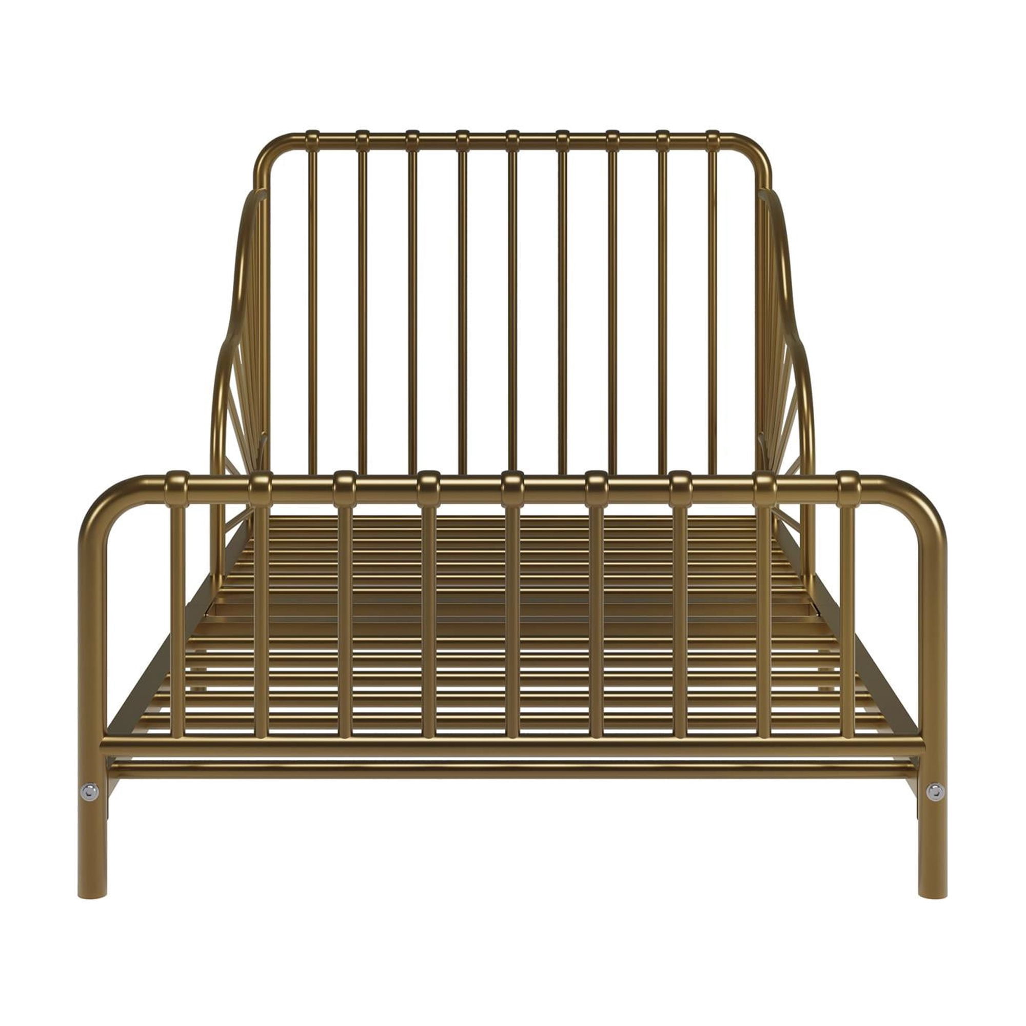 Little Seeds Quinn Whimsical Metal Toddler Bed, Gold