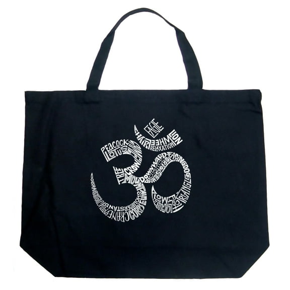 LA Pop Art Large Word Art Tote Bag - Poses OM