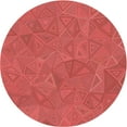 thumbnail image 1 of Ahgly Company Machine Washable Indoor Round Transitional Red Area Rugs, 4' Round, 1 of 7